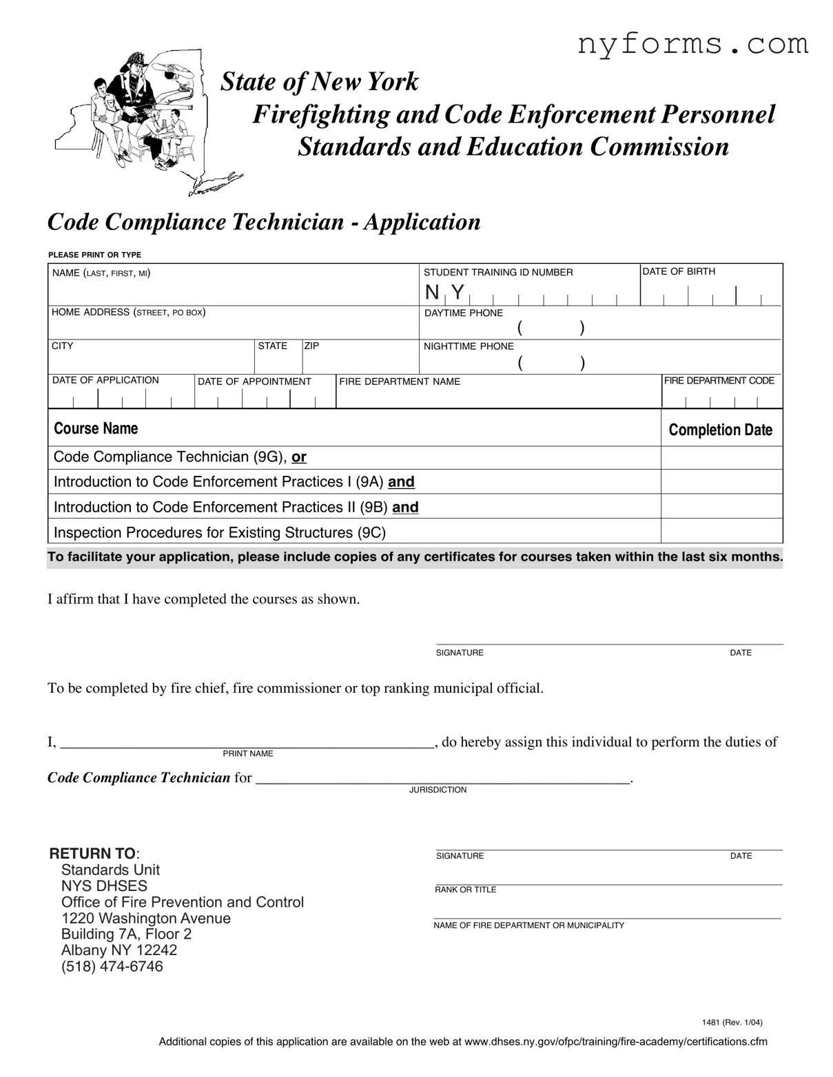 Fill a Valid New York 1481 Template
