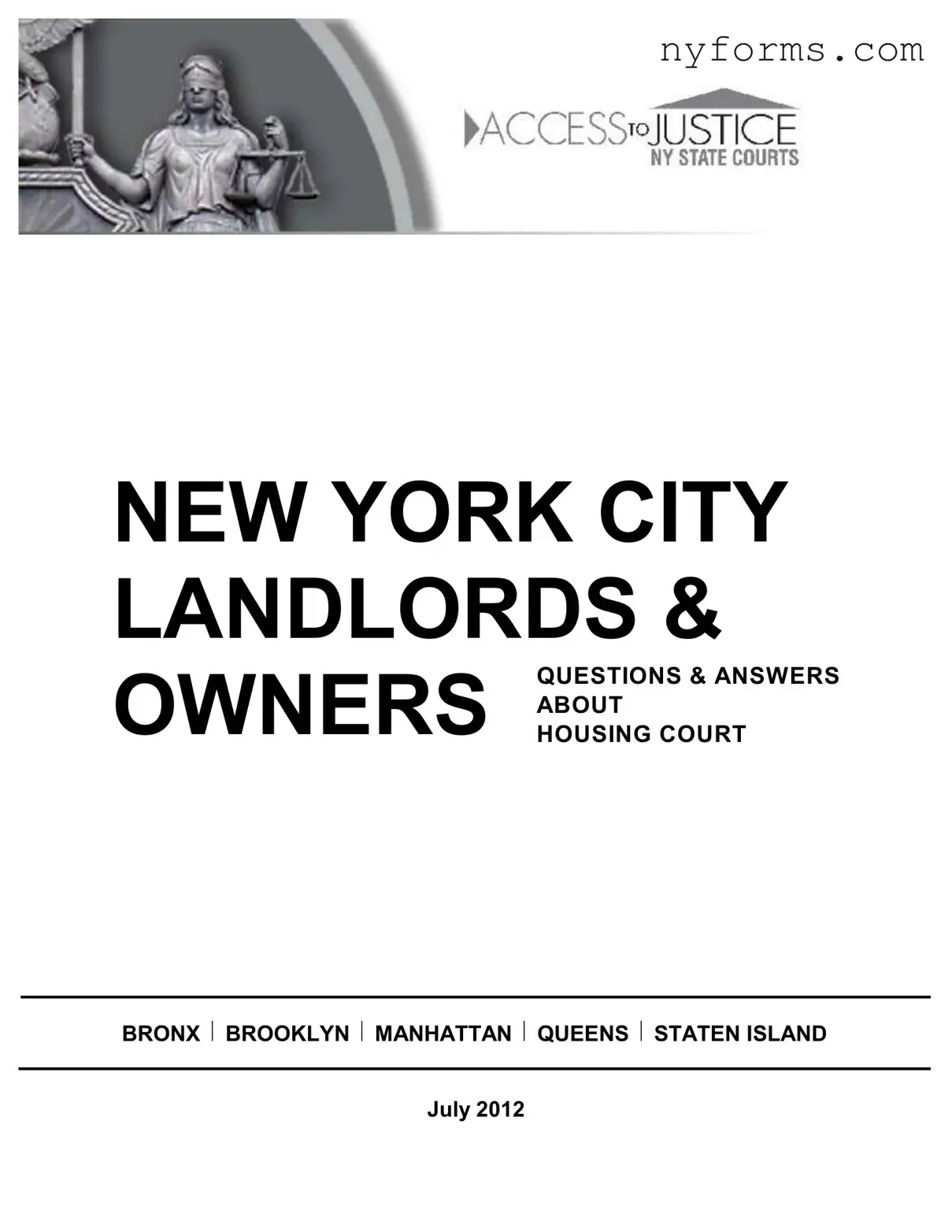 Fill a Valid New York Landlord Template