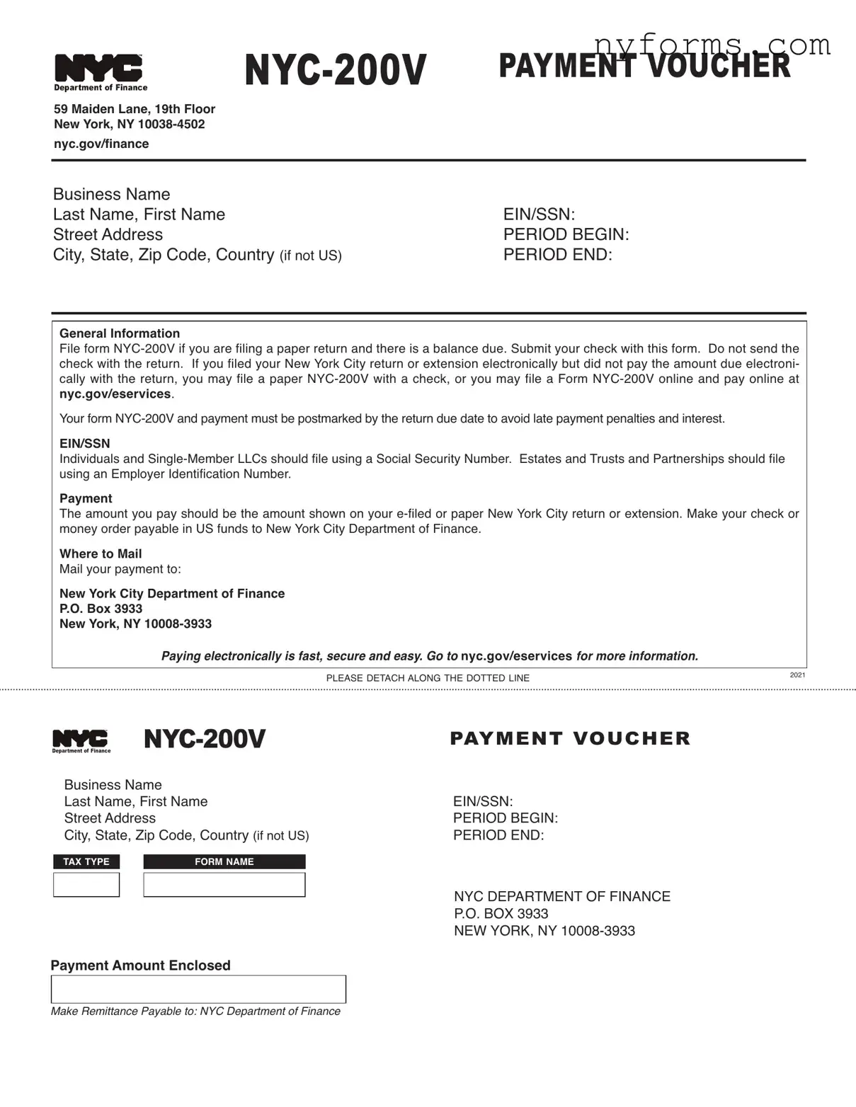 Fill a Valid Nyc 200V Template