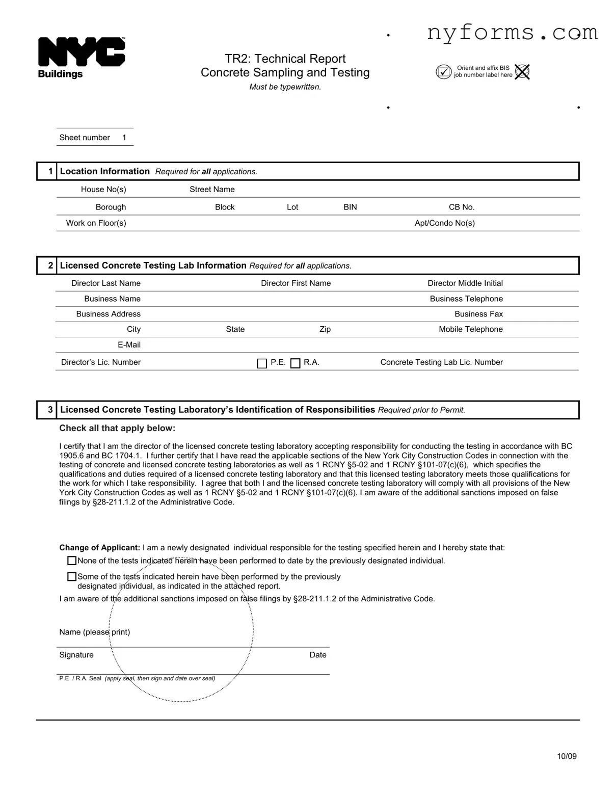 Fill a Valid Nyc Tr2 Template