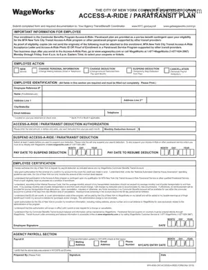 Fill a Valid Access A Ride Nyc Application Template