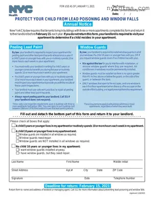 Fill a Valid Annual Notice Nyc Template