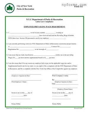 Fill a Valid New York 112 Template
