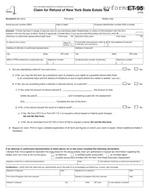 Fill a Valid New York Et 95 Template