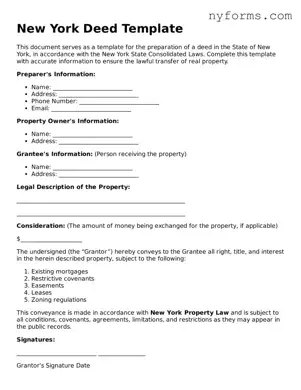 Legal Deed Form for the State of New York