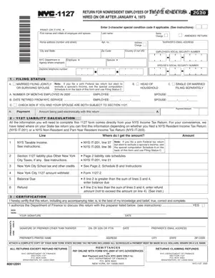 Fill a Valid Nyc 1127 Template