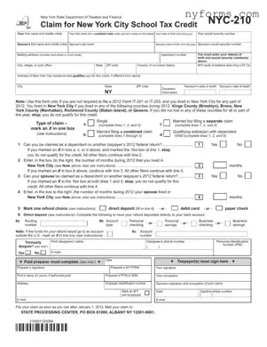 Fill a Valid Nyc 210 Template
