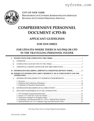 Fill a Valid Nyc Careers Comprehensive Document Template