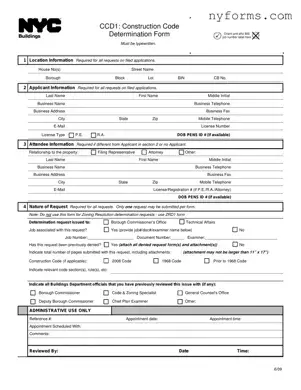 Fill a Valid Nyc Ccd1 Template
