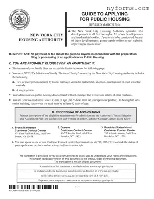 Fill a Valid Nyc Housing Application Template