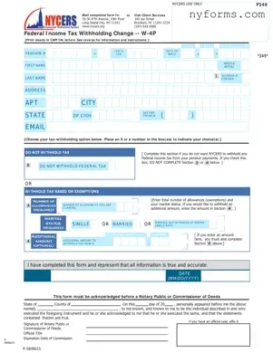 Fill a Valid Nycers F349 Template