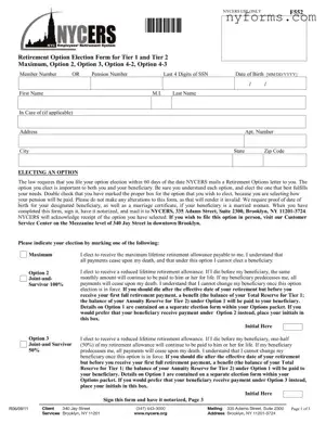 Fill a Valid Nycers F552 Template